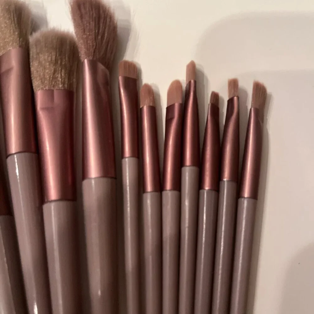 Make-Up Brushes (12) and Scalp‎ Massager (new) (w/a/x)
